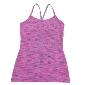 Ivivva by Lululemon Athletic Top Girls 14 Pink Marled Sleeveless Lightweight